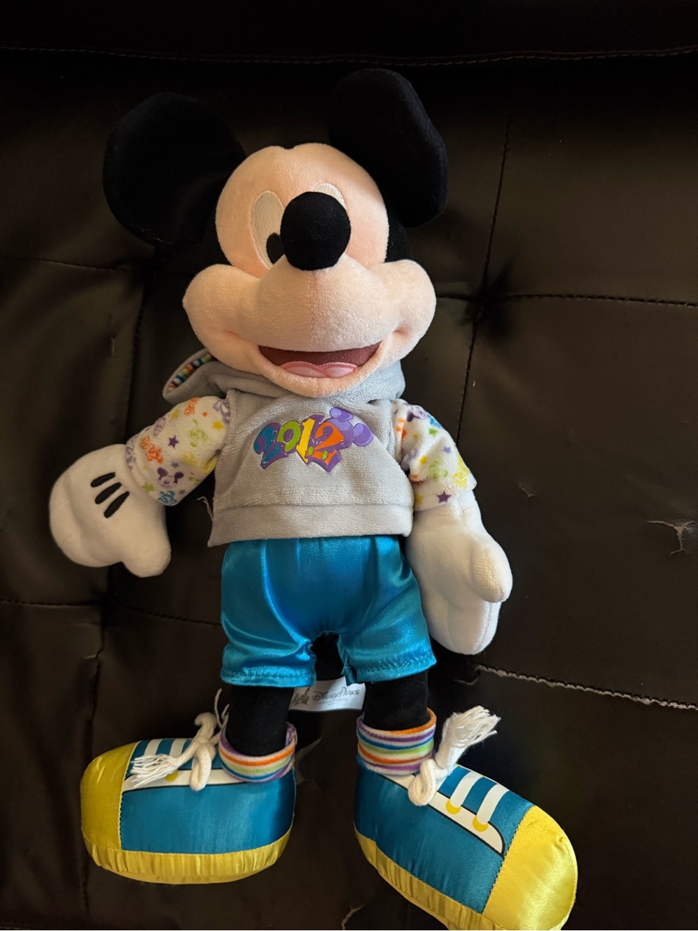 Disney Mickey Mouse Plush in Black, Cream, Blue and Yellow